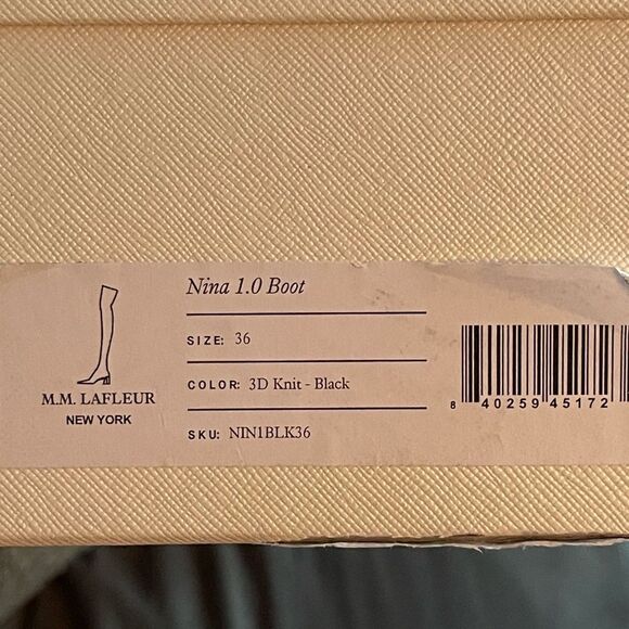 M. M. Lafleur Black Nina Knit Boots - Picture 4 of 15